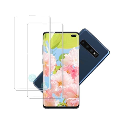 Banuyaw für Samsung Galaxy S10 Plus Panzerglas Samsung S10 Plus Schutzfolie Galaxy S10 Plus Panzerfolie, für 9H Härte Bruchsichere Schutzglas S10 Plus Folie HD Klar Glass Displayschutz, 2 Stück von Banuyaw