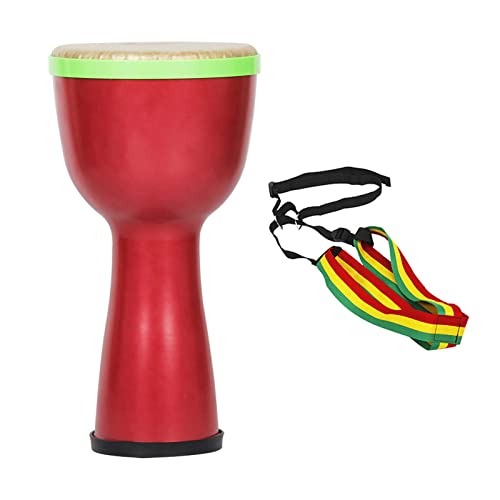 BaoFufc 20,3 cm (8 Zoll) traditionelle afrikanische professionelle Trommel, bunte klassische Farbe, synthetisches Ziegenleder, guter Sound, afrikanische Trommeln mit 4 Farben, für Erwachsene und von BaoFufc