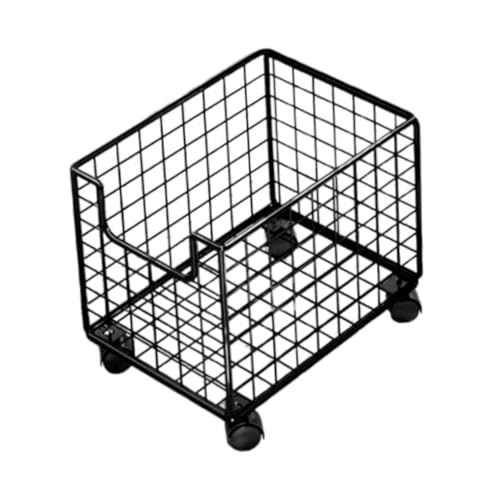 Baoblaze Untertisch-Organizerkorb mit Rädern, leichter Allzweck-Aufbewahrungswagen, Rollaktenschrank für Werkzeuge im Klassenzimmer zu Hause, Schwarz von Baoblaze