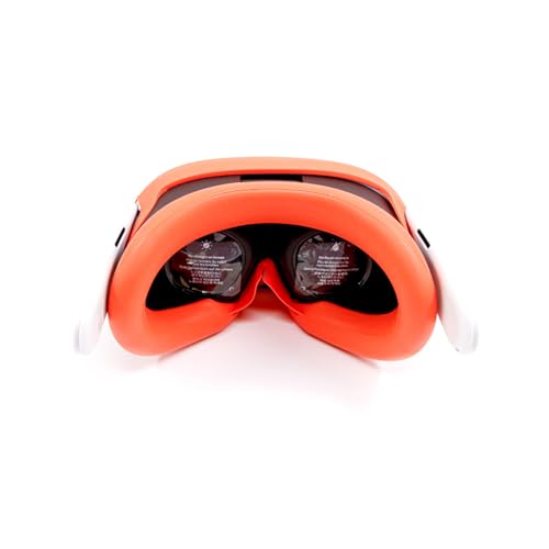 Baomaeyea VR Silikon-Abdeckung Augenpolster für Meta Quest 3, VR-Gesichts-Silikonabdeckung, kompatibel mit Meta Quest 3 VR-Headset, schweißfest, lichtdicht, VR-Zubehör, Gesichtspad-Kissen (orange) von Baomaeyea