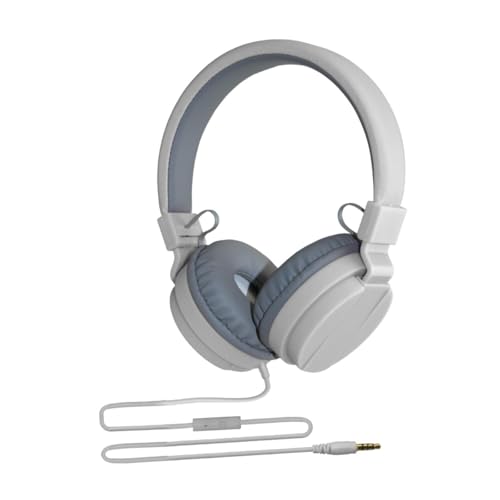 BaotyJie Wired Headset über Ohrkopf -Kopfhörer -Studenten hören Musikspiele mit 3,5 mm Audio Jack Office Leichtes Zuhause, Profi, Weiß von BaotyJie