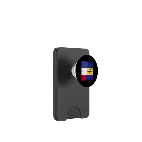 Frankreich Barbados halbe Flagge französische Barbadianische Wurzeln PopSockets PopWallet für MagSafe von Barbados Flag Design Caribbean Island Bajan Pride