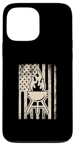 Barbecue auf amerikanischer Flagge Barbecue Chef BBQ & US Lover Grill Hülle für iPhone 13 Pro Max von Barbecue Grill & US Flag BBQ American Grill