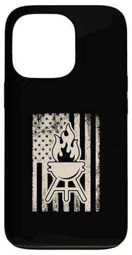 Barbecue auf amerikanischer Flagge Barbecue Chef BBQ & US Lover Grill Hülle für iPhone 13 Pro von Barbecue Grill & US Flag BBQ American Grill