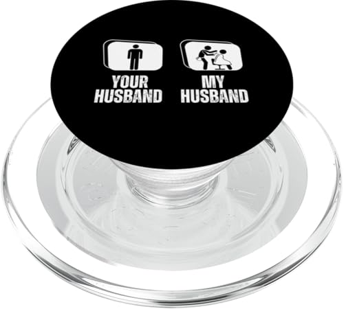 Lustiger Friseur mit Aufschrift "Your Husband My Husband Wife" PopSockets PopGrip für MagSafe von Barber Hairdressers Artistry