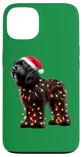 Hülle für iPhone 13 Barbet Hund Weihnachtsmannmütze Weihnachtsbeleuchtung Besitzer Mama Papa Liebhaber von Barbet Dog Christmas Products