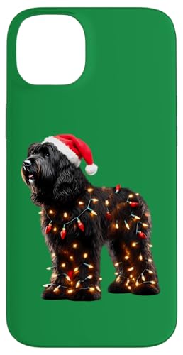 Hülle für iPhone 14 Plus Barbet Hund Weihnachtsmannmütze Weihnachtsbeleuchtung Besitzer Mama Papa Liebhaber von Barbet Dog Christmas Products