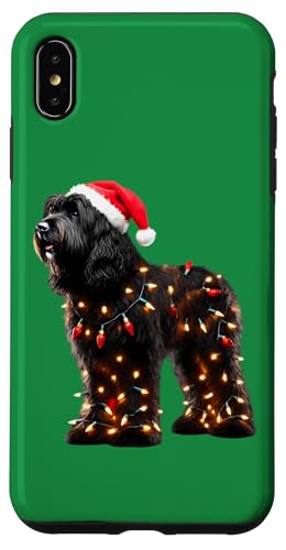 Hülle für iPhone XS Max Barbet Hund Weihnachtsmannmütze Weihnachtsbeleuchtung Besitzer Mama Papa Liebhaber von Barbet Dog Christmas Products