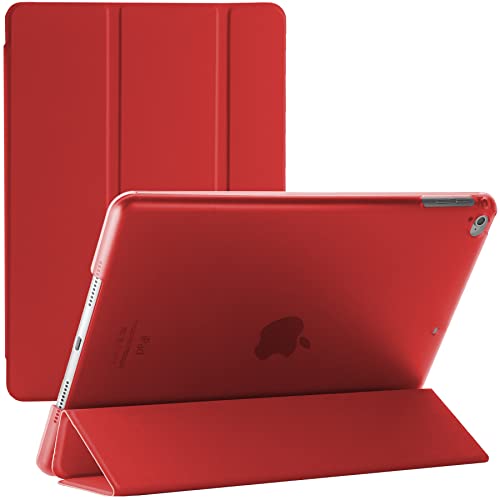 Schutzhülle für Apple iPad Air (1. Generation) A1474 A1475 A1476 Smart Case mit automatischer magnetischer Wake/Sleep-Funktion (rot) von BargainParadise