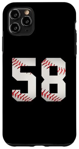 Hülle für iPhone 11 Pro Max Nummer 58 Rückseite – Baseball-Lieblingsspieler nummeriert von Baseball Back Numbers Birthday Apparel Gifts