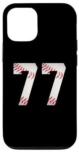 Hülle für iPhone 12/12 Pro Nummer 77 Rückseite – Baseball-Lieblingsspieler nummeriert von Baseball Back Numbers Birthday Apparel Gifts