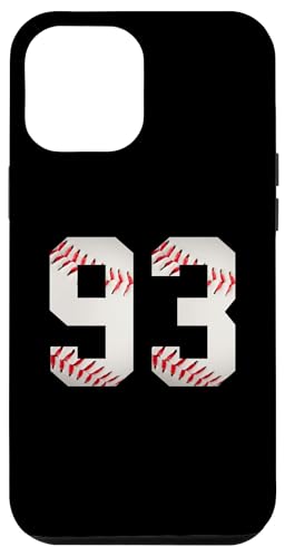 Hülle für iPhone 12 Pro Max Nummer 93 Rückseite – Baseball-Lieblingsspieler nummeriert von Baseball Back Numbers Birthday Apparel Gifts