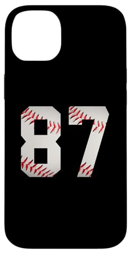 Hülle für iPhone 14 Plus Nummer 87 Rückseite – Baseball-Lieblingsspieler nummeriert von Baseball Back Numbers Birthday Apparel Gifts