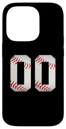 Hülle für iPhone 14 Pro Nummer 00 Rückseite – Baseball-Favoritspieler nummeriert von Baseball Back Numbers Birthday Apparel Gifts