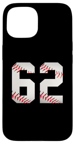 Hülle für iPhone 15 Nummer 62 Rückseite – Baseball-Lieblingsspieler nummeriert von Baseball Back Numbers Birthday Apparel Gifts