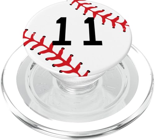 Baseball-Trikot, Uniform, Nummer 11 Spieler PopSockets PopGrip für MagSafe von Baseball Gifts by Winona