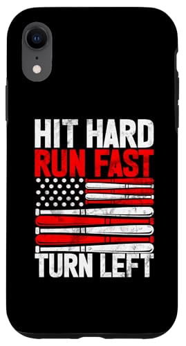 Hülle für iPhone XR Hit Hard Run Schnell links abbiegen Baseball-Pitcher fangen von Baseball Pitcher Sport Lovers and Fans Enthusiasts