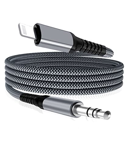 Basesailor Lightning Klinke Kabel 1.2M, Aux Kabel iPhone [Apple MFi-Zertifiziert], Auto 3.5MM Kopfhörer Audio Kabel für iPhone 14 13 12 11 Pro Max Mini 2022 2021, XR, XS, X, 9 SE,7 8 9 Plus,iPad von Basesailor