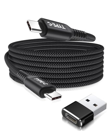 Basesailor Typ C 100W Kabel 1M mit USB A Adapter,USBC Schnellladekabel PD Ladekabel für MacBook Pro Mac,iPad 11,Neu iPhone 16 15 Max,Samsung Galaxy Z Flip Fold 5 S24 Plus Ultra,A33 A54 5G,Tab S9 S8 A9 von Basesailor