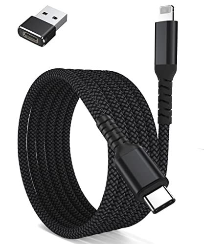 Für iPad 9 Ladekabel,Basesailor USB C zu Lightning Kabel 3M mit USB A Adapter,Lang Typ C Netzteil PD Schnellladekabel für iPhone 12 11 X Xr Pro Max SE Plus 2021,APPLE IOS Airpods 3 2,iPad 7 8 Mini 5 4 von Basesailor