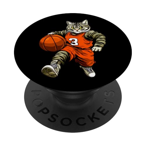 Basketball Katzen PopSockets Klebender PopGrip von Basketball Animals