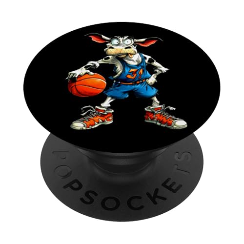 Kühe Basketballer / Basketball Kuh PopSockets Klebender PopGrip von Basketball Animals