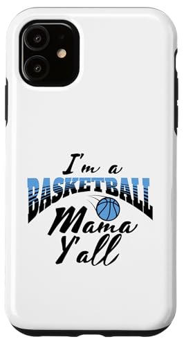 Hülle für iPhone 11 Southern Moms Basketball-Mutter-Geschenk, Himmelblau / Schwarz von Basketball Apparel Gift Shop For Basketball Moms