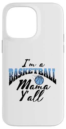 Hülle für iPhone 14 Pro Max Southern Moms Basketball-Mutter-Geschenk, Himmelblau / Schwarz von Basketball Apparel Gift Shop For Basketball Moms