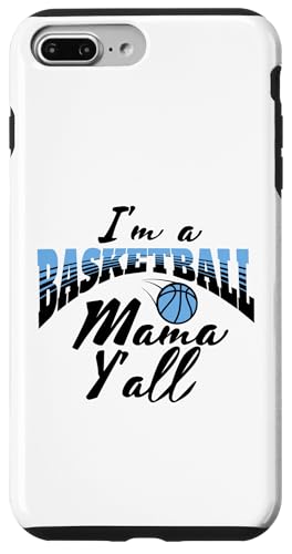 Hülle für iPhone 7 Plus/8 Plus Southern Moms Basketball-Mutter-Geschenk, Himmelblau / Schwarz von Basketball Apparel Gift Shop For Basketball Moms