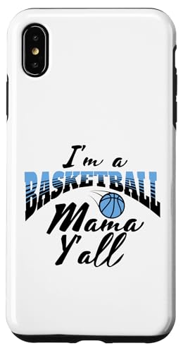 Hülle für iPhone XS Max Southern Moms Basketball-Mutter-Geschenk, Himmelblau / Schwarz von Basketball Apparel Gift Shop For Basketball Moms