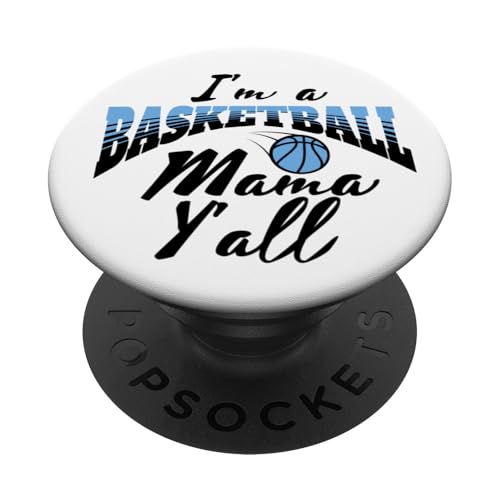 Southern Moms Basketball-Mutter-Geschenk, Himmelblau / Schwarz PopSockets Klebender PopGrip von Basketball Apparel Gift Shop For Basketball Moms