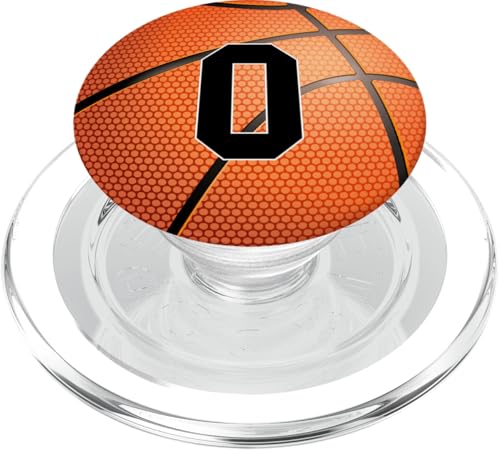 Basketball Nummer 0 Trikot Uniform Spieler Geschenk für Jungen PopSockets PopGrip für MagSafe von Basketball Gifts by Court J Designs