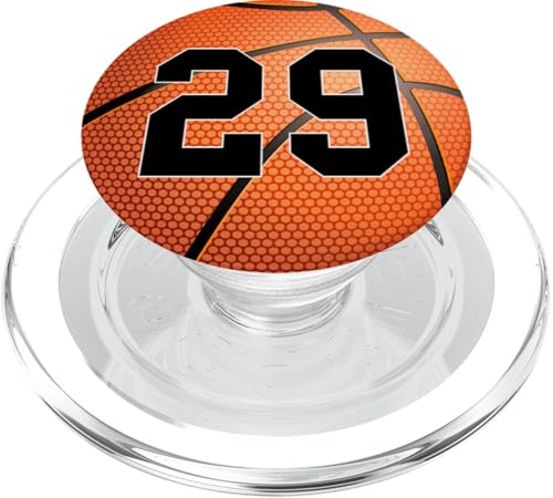 Basketball Nummer 29 Trikot Uniform Spieler Sport PopSockets PopGrip für MagSafe von Basketball Gifts by Court J Designs