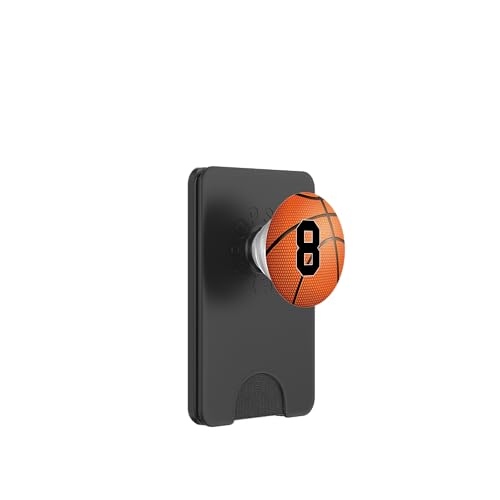 Basketball Nummer 8 Trikot Uniform Spieler PopSockets PopWallet für MagSafe von Basketball Gifts by Court J Designs