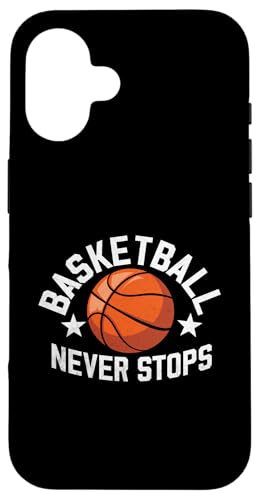 Basketball hört nie auf, Court-Spieler zu schießen Hülle für iPhone 16 von Basketball Player Sports Gift Ball Court