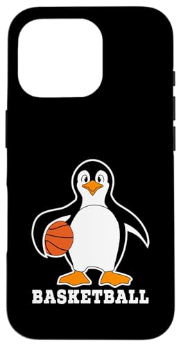 Ein Pinguin, der einen Basketballspieler spielt Hülle für iPhone 16 Pro von Basketball Player Sports Gift Ball Court