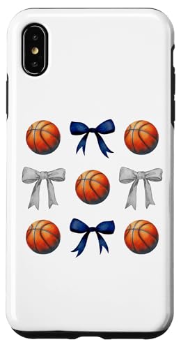 Basketbälle & Schleifen für Mädchen Basketballspieler Blau & Grau Hülle für iPhone XS Max von Basketballs & Bows T-Shirt Co.