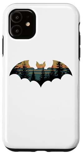 Hülle für iPhone 11 Fledermaus Jagd Wandern Outdoor Camping Wald Männer Frauen Fledermaus von Bat Hunting Wildlife Camping For Women Men Kids