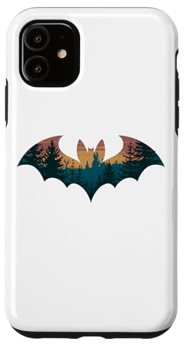 Hülle für iPhone 11 Fledermaus Jagd Wandern Outdoor Camping Wald Männer Frauen Fledermaus von Bat Hunting Wildlife Camping For Women Men Kids