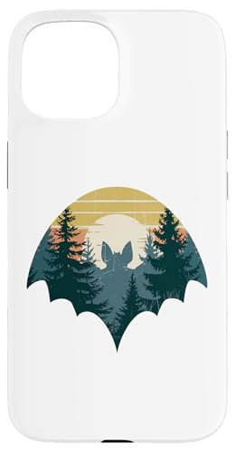 Hülle für iPhone 15 Fledermaus Jagd Wandern Outdoor Camping Wald Männer Frauen Fledermaus von Bat Hunting Wildlife Camping For Women Men Kids