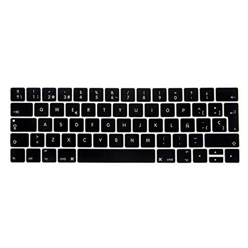 Batianda Spanisch/Español Tastatur Silikon Schutz Abdeckung für 2016 MacBook Pro 13 15 Zoll mit Touch Bar(Modell:A1706/A1707) von Batianda