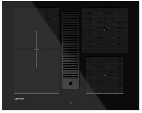 Bauknecht BVH65 Venting Flexi/Induktions-Kochfeld mit integriertem Dunstabzug/Rahmenlos/ 4 elektronisch geregelte Induktions-Kochzonen, mit Turbostufe, davon eine Flexizone/Booster-Funktion von Bauknecht