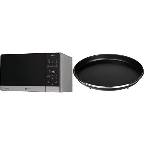 Bauknecht Chef Plus MW 49 SL/ 5in1-Multifunktionsmikrowelle / 800 W/25 L & Whirlpool AVM250 - Mikrowellenzubehör/Crisp-Platte klein (Ø25cm) für die Mikrowelle/Passend auch für Bauknecht Mikrowellen von Bauknecht