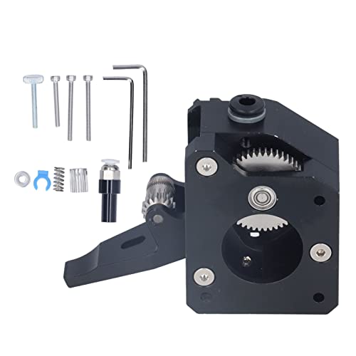 Baxnore 3D-Drucker-Extruder-Kit, Extruder-Treiber aus gehärtetem Stahl, Vollmetall-2-Gang-Treiber, kompakte Extruder-Motorbaugruppe für 3D-Drucker-Zubehör von Baxnore