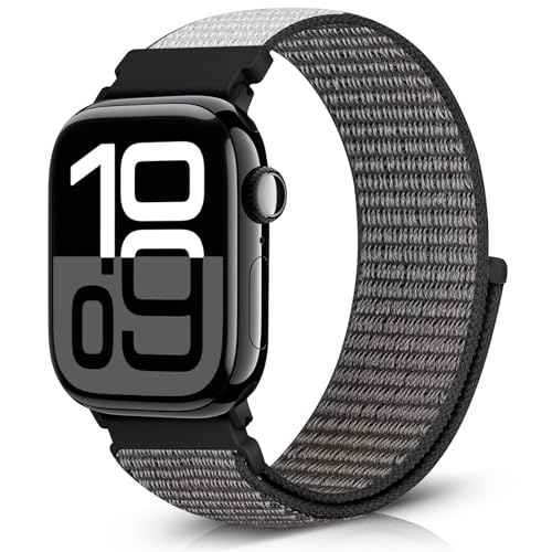 Bcuckood Nylon Sport Armband kompatibel mit Apple Watch Armband 38mm 40mm 41mm 42mm 44mm 45mm 46mm 49mm für Damen Herren, Sport Solo Loop Armband für iWatch Serie 10 9 Ultra 8 7 6 5 4 3 2 1 SE von Bcuckood