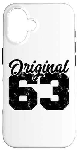 Hülle für iPhone 16 Original Vintage 63 Bday Accessories Jest Birthday Celebrant von Bday Decorations B-Day Anniversary Turning Years