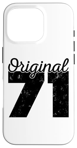 Hülle für iPhone 16 Pro Original Vintage 71 Bday Accessories Jest Birthday Celebrant von Bday Decorations B-Day Anniversary Turning Years