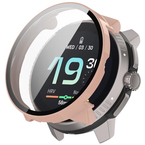 Bdsidy Hülle Kompatibel mit Suunto Race S 45mm Schutzhülle Con Displayschutzfolie, Kratzfest Schutzfolie Bumper Case Ultradünne Stoßfeste Cover für Suunto Race S 45mm Smart Watch (Rosa) von Bdsidy