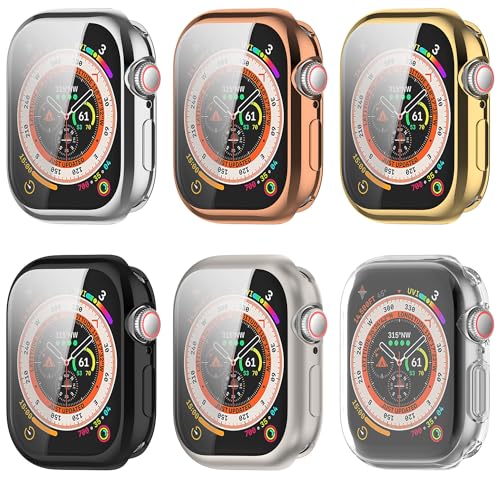 Bdsidy Hülle Silikon für iWatch10 42mm/iWatch10 46mm, TPU Schützende für die stoßfeste und unzerbrechliche Schutzhülle für iWatch10 42mm/iWatch10 46mm Smartwatch (6 Stücke, 42MM) von Bdsidy