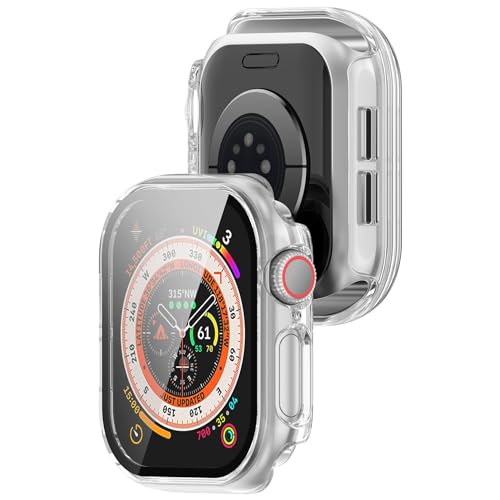 Bdsidy Hülle für iWatch10 42mm/iWatch10 46mm Schutzhülle Con Displayschutzfolie, Kratzfest Schutzfolie Bumper Case Ultradünne Stoßfeste Cover für iWatch10 42mm 46mm (2 Stück Clear, 42mm) von Bdsidy